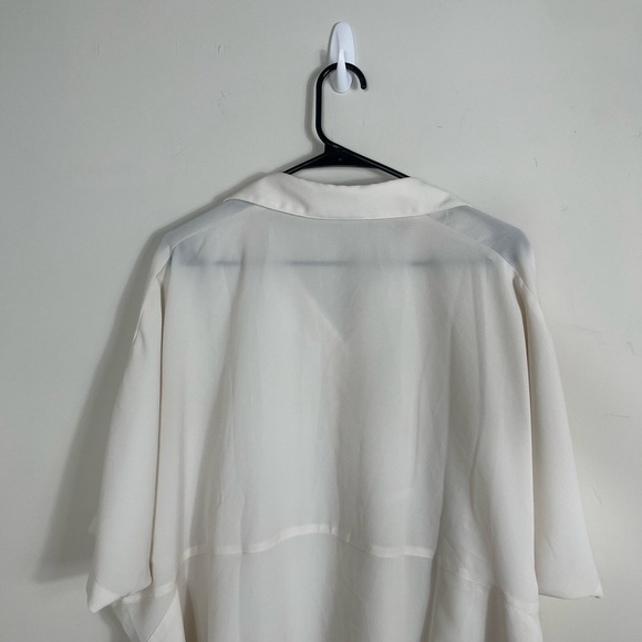 HATCH The Notched Blouse Cream One Size Deep VNeck Dolman Elbow Sleeve Maternity - Picture 4 of 8